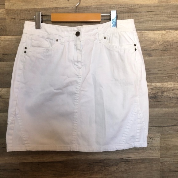 90’s White Denim Coastal Cowgirl Mini Skirt Size 6 - Picture 3 of 7